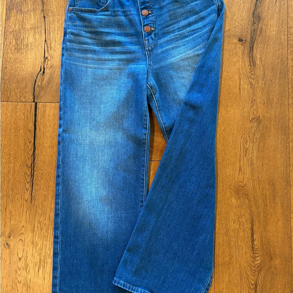 Madewell slim wide leg crop jeans
